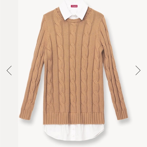 STAUD ALDRIN DRESS CAMEL WHITE - Picture 4 of 6